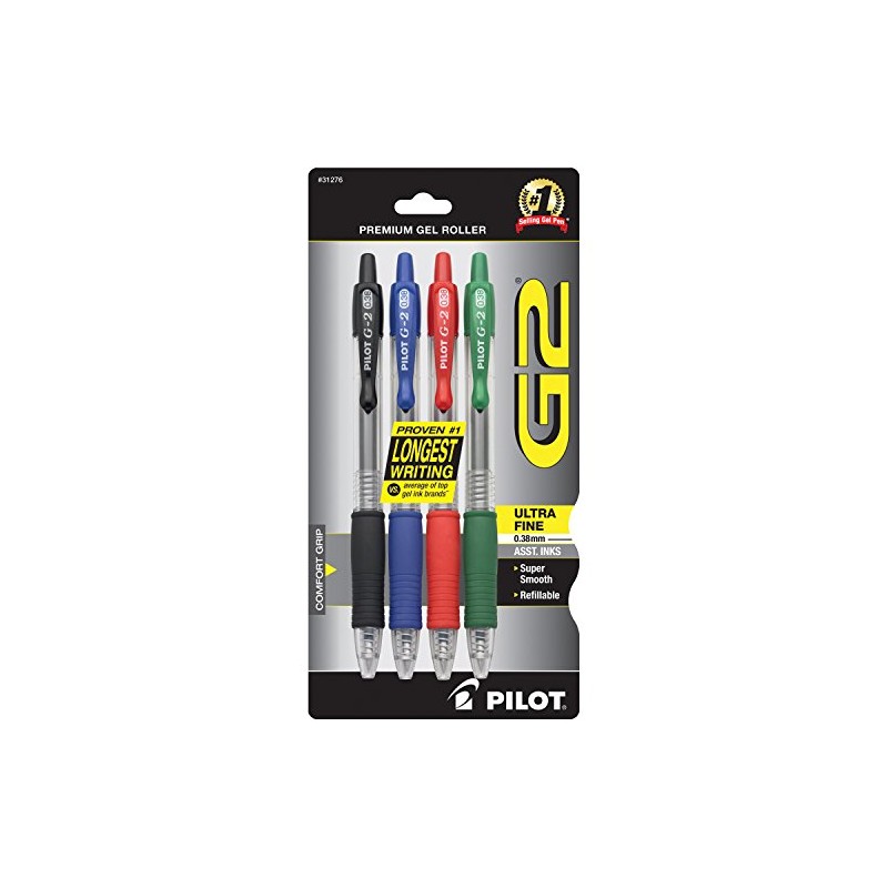 PILOT G2 Premium Refillable and Retractable Rolling Ball Gel Pens,