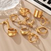 17IF 10-15 Pcs Gold Ring Set for Women Chunky Classic