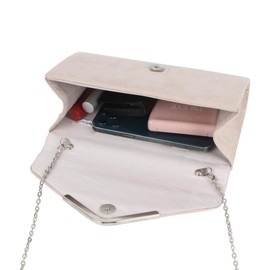 Meliyya Women's Velvet Clutch Bag Evening Bag Clutch Bag Wedding Bag Elegant Envelope Crossbody Shoulder Bag Small Shoulder Bag, 07115 Beige