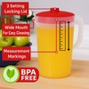 Water Pitcher with Lid 1 Gallon Pitcher, Freezer/Dishwasher Safe, BPA