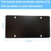 12"x6" Backing Reinforce Black Painted Stainless Steel License Plate -