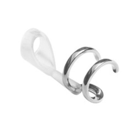 Deafmetal USA Retention Double Hearing Aid Cuff and Silicone Holster Attachment - Fits BTE and RIC Hearing Aids and BTE Cochlear Implant Processors - Keep Hearing Devices Secured - Silver - 1 Ear