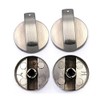 2 Pieces Metal Universal Silver Gas Stove Control Gas Stove