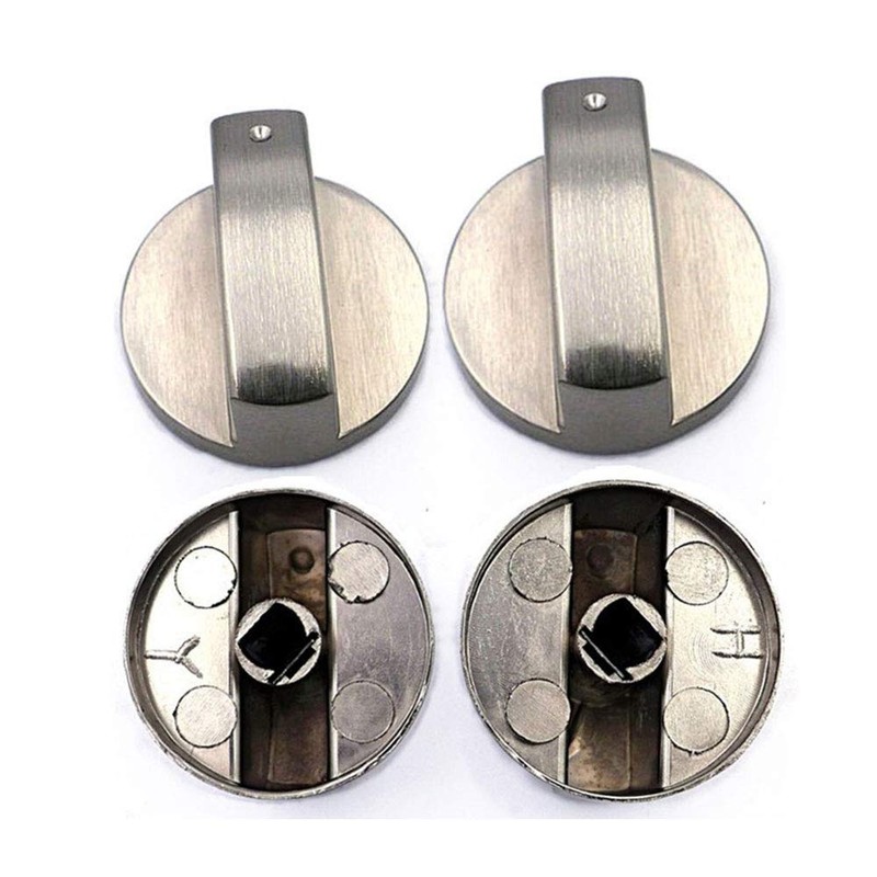2 Pieces Metal Universal Silver Gas Stove Control Gas Stove