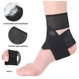 KimDaro Ankle Support Brace,1Pcs Nylon Breathable Adjustable Compression Ankle Braces, Compression Foot Wrap for Swimming, Running, Exercise, Athletic Support & Protection, Sprains (Large)