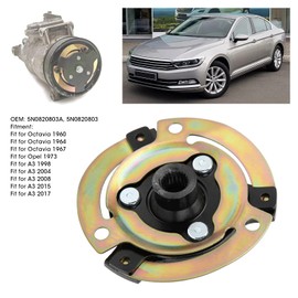 Aoutecen A/C Compressor Clutch, Car A/C Compressor Hub Plate 5N0820803A Replacement Fit for Seat for Octavia for MK 5 MK 6 for A1 for A3