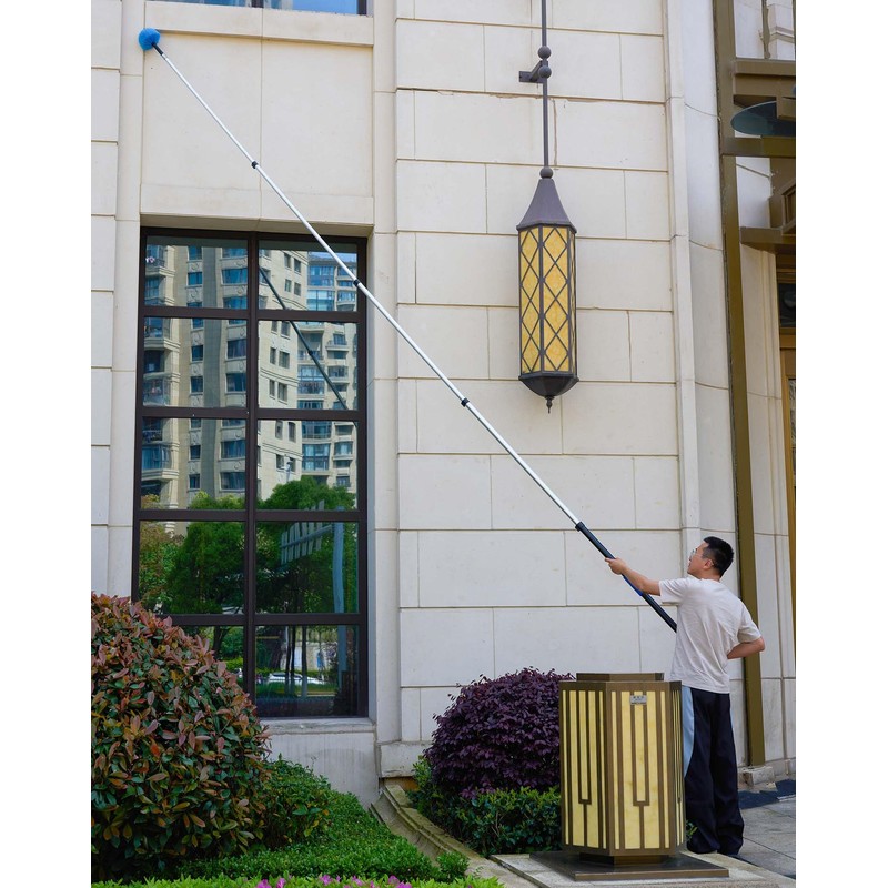 APMOLAR Screw on Cobweb Duster Brush Head(18Ft Pole & Cobweb