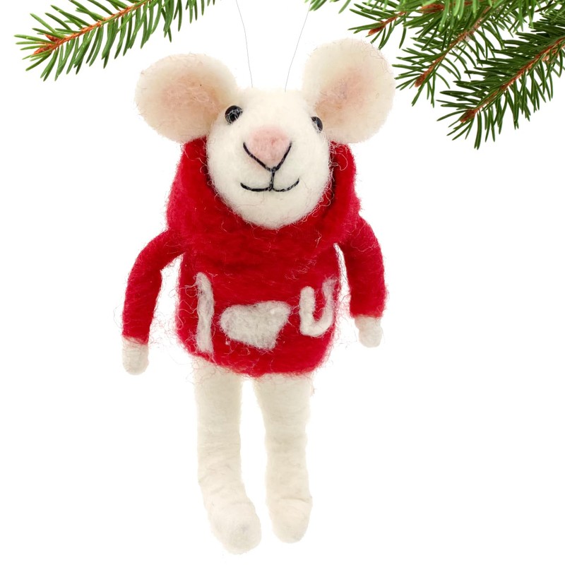 The JOY Tree - Adorno de mouse blanco con texto