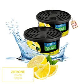 h2i Premium Lemon Fragrance Tin (Pack of 2) | Car Air Freshener and Fragrance Dispenser for Camping, Office & Home | 60 Days Fresh Fragrance with Volume Regulation | Fits in Drink Holder | Includes