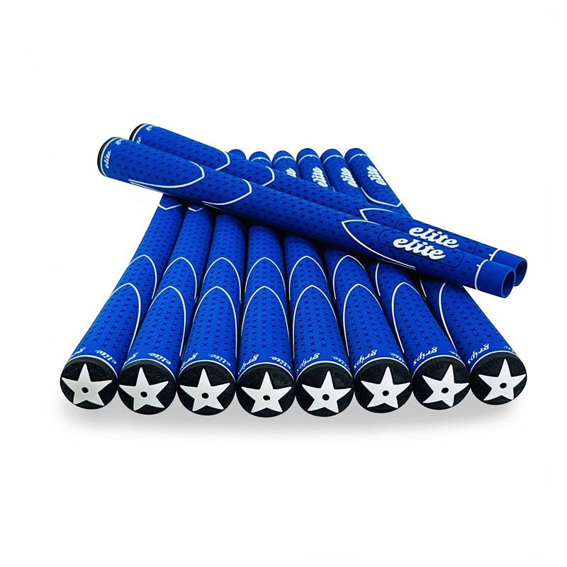 elitegrips X360 Golf Grips, Set of 10, M58, Blue with