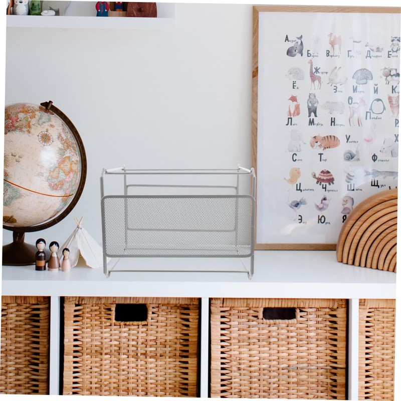 Operitacx Hanging File Organizer Mesh File Storage Holder Iron Design