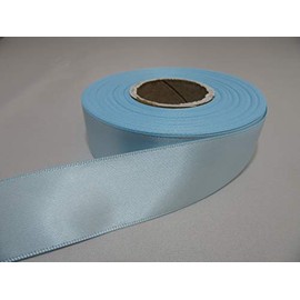 2 metres of 25mm Satin Ribbon Duck Egg Light Blue Double Sided 25 mm 2.5cm