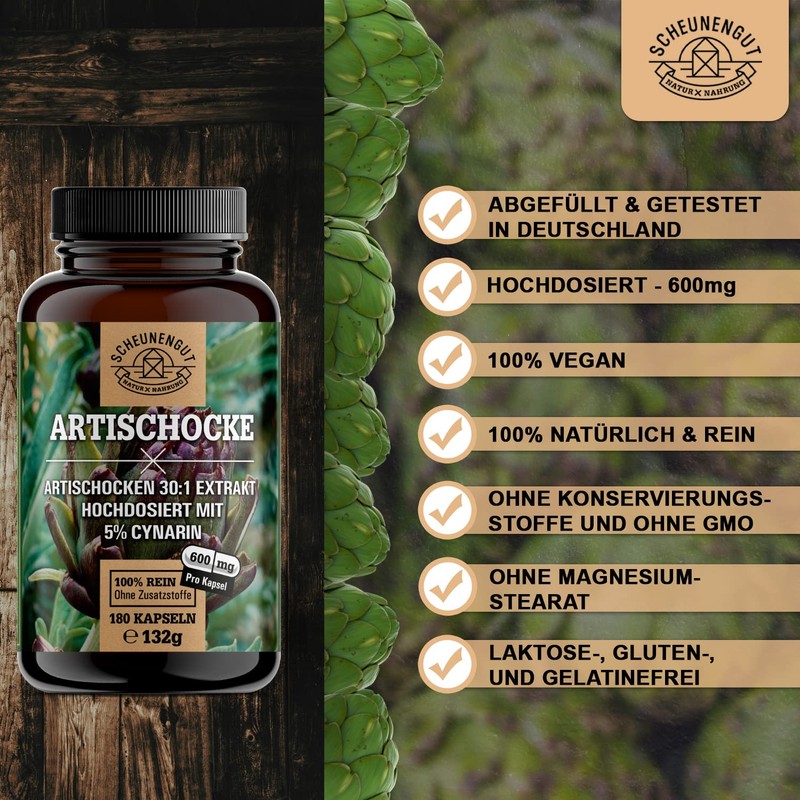 Artichoke Extract - 2400 mg Daily Dose with 5% Cynarin