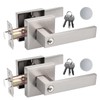 DSJJBLL 2 Pack Door Handle Heavy Duty, Keyed Alike Entry