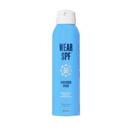 WearSPF Sunscreen Spray by Justin Thomas SPF 50 Broad Spectrum Easy-To-Apply Continuous Sport Spray Water and Sweat Resistant, 6 fl oz