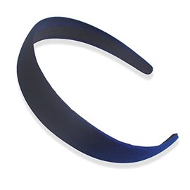 Topkids Accessories Velvet Headband Luxury Headband Hair Band Hair Band Adult Women Girls Kids Wedding Bridal Fashion Headband Wonderland 1" Thick Navy Blue