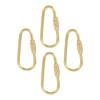 PATIKIL Brass Key Ring, Pack of 4 Screw Lock Carabiner