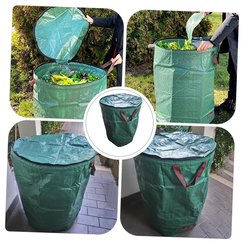 Sosoport Leaf Collection Bag Large Capacity Leaf Trash Bag Waterproof
