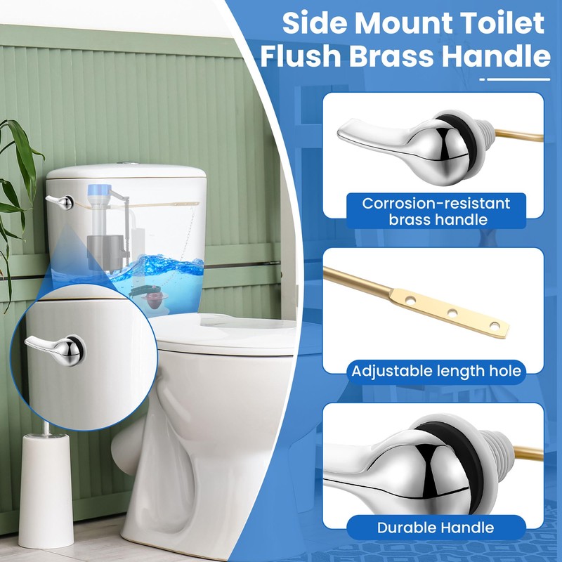 Saillong Universal Toilet Flusher Replacement Kit, Fill Valve, 2-Inch Flapper,