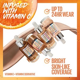 Maybelline Super Stay Up to 24HR Skin Tint, Radiant Light-to-Medium Coverage Foundation, Makeup Infused With Vitamin C, 330, 1 Count                  