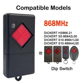 Garage Door Opener Compatible Hand Transmitter S 5-868 S10-868 S20-868 HS-868 For Thickened Remote Control 868MHz Thickened S5 S10 S20 868 Garage Door Opener Gate Transmitter 1 Piece