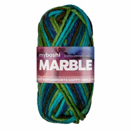 myboshi Marble: Our Wonderful Happy Smile Wool with Colour Gradient, Ökotex Certified, 50 g, 55 m Blue (Grace), 1 Ball