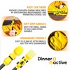 Dinneractive Utensil Set for Kids – Yellow Race Car Themed
