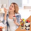 Qeirudu 3 oz Mini Dessert Cups with Lids and Spoons,