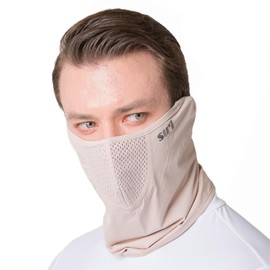 SUIGOLF KOREA UV Sun Protection Balaclava Half Face Mask - for Hiking, Running, Cycling & Outdoor Sports (Type A) (US, Alpha, Large, A-8 Beige)