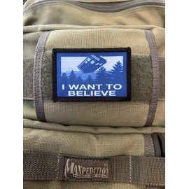 Redheaded Productions - Tardis I Want to Believe Morale Patch -Made in The USA!- Perfect for Your Tactical Gear, Plate Carrier, Operator Cap, Rucksack or Backpack.