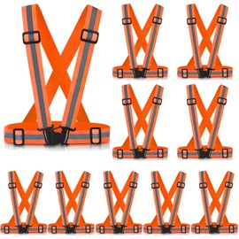 Reflective Vest Running Gear, 2Pack High Visible Safety VES for Cycling Jogging Running Walking, Adjustable for Men Women Kids