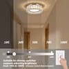 Gisisee 11 Inch Chrome Modern Luxury Crystal Flush Mount Ceiling