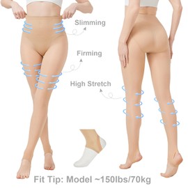 Golf Stockings Golf Leggings Thermal Tights for Women Footless Tights Warm Pantyhose Stirrup Leggings Skin Color 100D