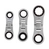 VIM Tools Nano Flex Ratcheting Wrench Set - 3pc Double-Sided