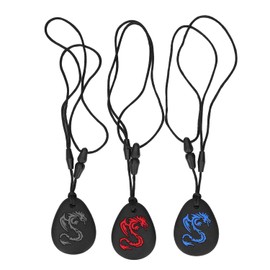Collar de masticación sensorial de 3 uds., juguetes masticables de silicona para niños y adultos, reduce la masticación de donas