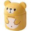 Alipis Kawaii Mini Trash Can with Lid Small Plastic Desktop