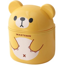 Alipis Kawaii Mini Trash Can with Lid Small Plastic Desktop Waste Bin for Office Bedroom and Living Material Cute Design for Easy Waste Storage
