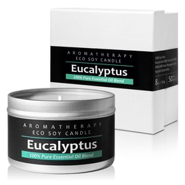 I & Candle Aromatherapy Soy Wax Scented Candles (Eucalyptus)