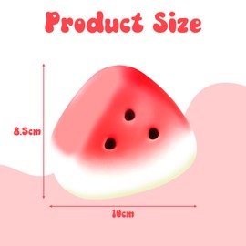 Stress Relief Toy, Anti-Stress Watermelon, Cute Squeeze Toy, Soft Squeeze Summer Watermelon Toys, Funny Novelties, TPR Squishies, Sensory Squeeze Toy for Autism Play Accessories