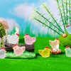 16Pcs Mini Luminous Resin Chicken,Miniature Chicken Figurines,Cute Chicken Ornaments,Glow in