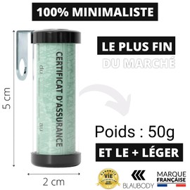 Discreet Motorcycle Vignette Holder 5x2cm (2024) Mini Size Insurance Holder Accessories Motorcycle Scooter Moped Quad Mount Vignette Motorcycle Insurance Waterproof Round