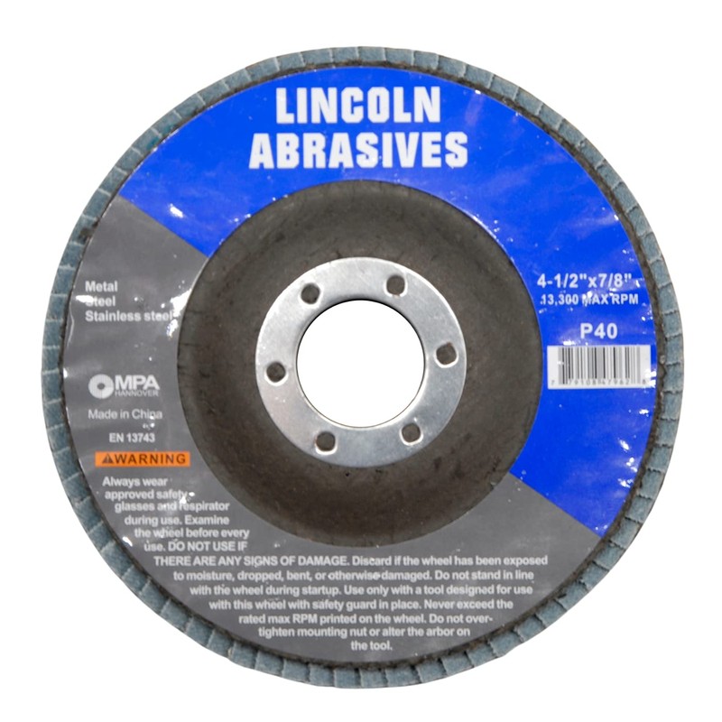 60 Pack Flap Discs 40 Grit 4.5" x 7/8" Sanding