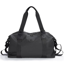 Deportiva Bolsa de Deporte Impermeable Bolso de Viaje Gran Capacidad Mochila Deportiva Bolsa de Gimnasio 25L Bolsa Deportiva para Mujer Hombres Negro
