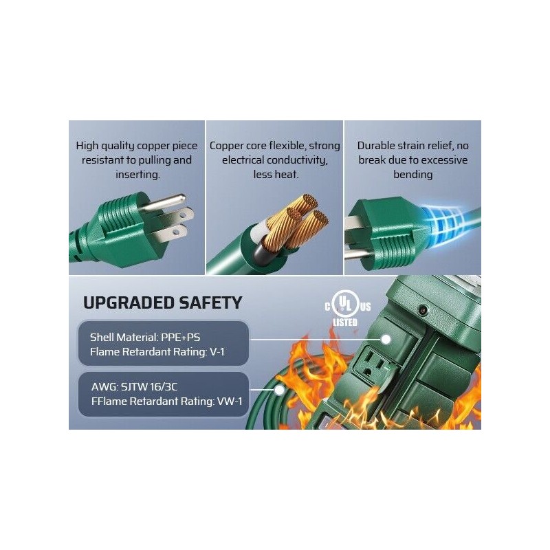 DEWENWILS Outdoor Mechanical Power Stake Timer for ChristmasDecor