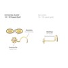 Piercingline® 18 K Gold Plated Crystal Flower Nose Studs |
