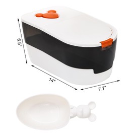 ZEAYEA Cute Dog Foods Storage Container, 7 Lbs Airtight Pet Cat Food Storage Bins with Scoop, Plastic Cereal Rice Container for Keeping Dry Food