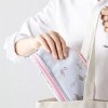 Flamingo Pattern Fabric Makeup Storage Bag with a bottom compartment