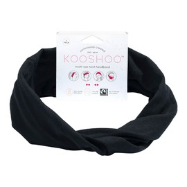 Kooshoo Organic Twist Headband - Jet Black, 1 Pack