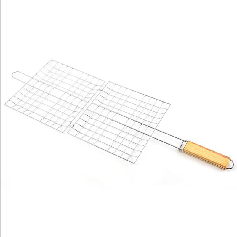 Ashuxxn Set of 2 Barbecue Grill Mesh Grill Basket with