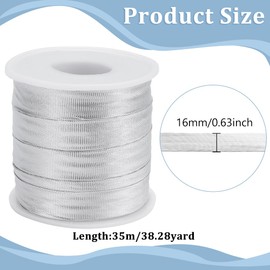 PH PandaHall Double Fold Bias Tape Satin Bias Tape 16mm Wide Fold Over Ribbon Binding Tape Fiber Piping Trim for DIY Craft Seaming Hemming Quilting Garment Cheongsam Sewing 35m